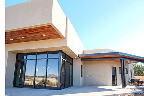 Outside of New Mexico Home equipped with 2GIG Security System